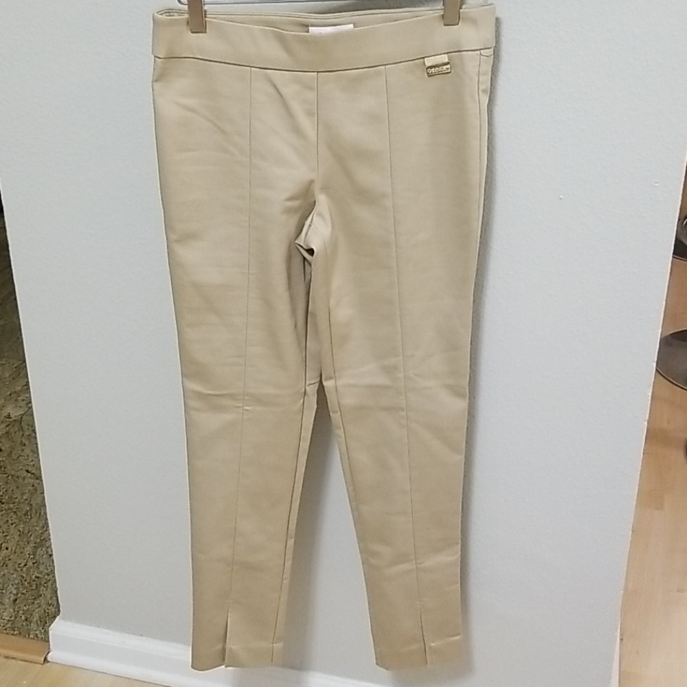 Calvin Klein Tan Elastic Waist Legging Dress Pant